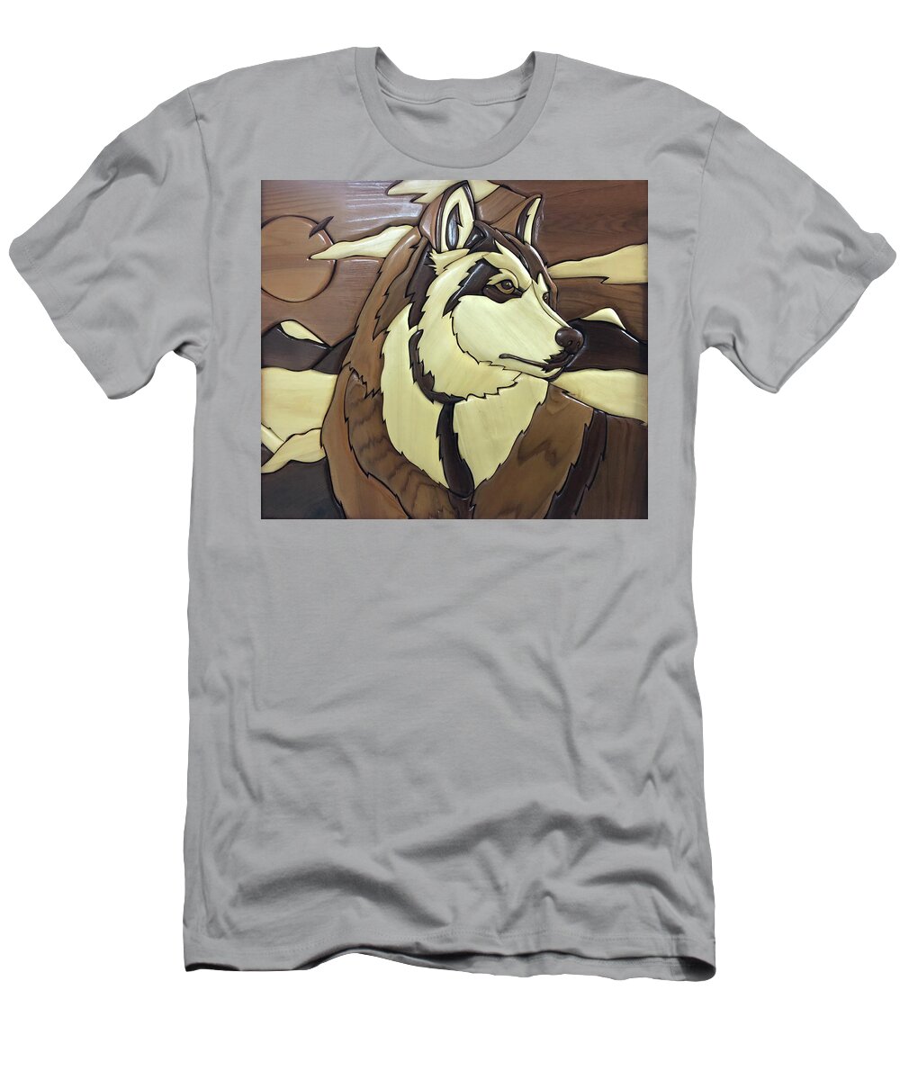 Husky T-Shirt featuring the photograph The Proud Husky by Andrea Kollo