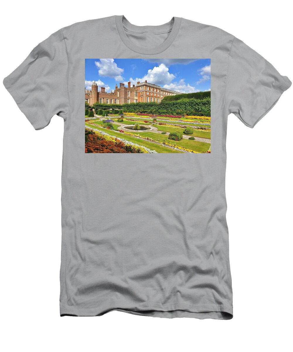 England T-Shirt featuring the photograph The Queen's Garden by Andrea Whitaker