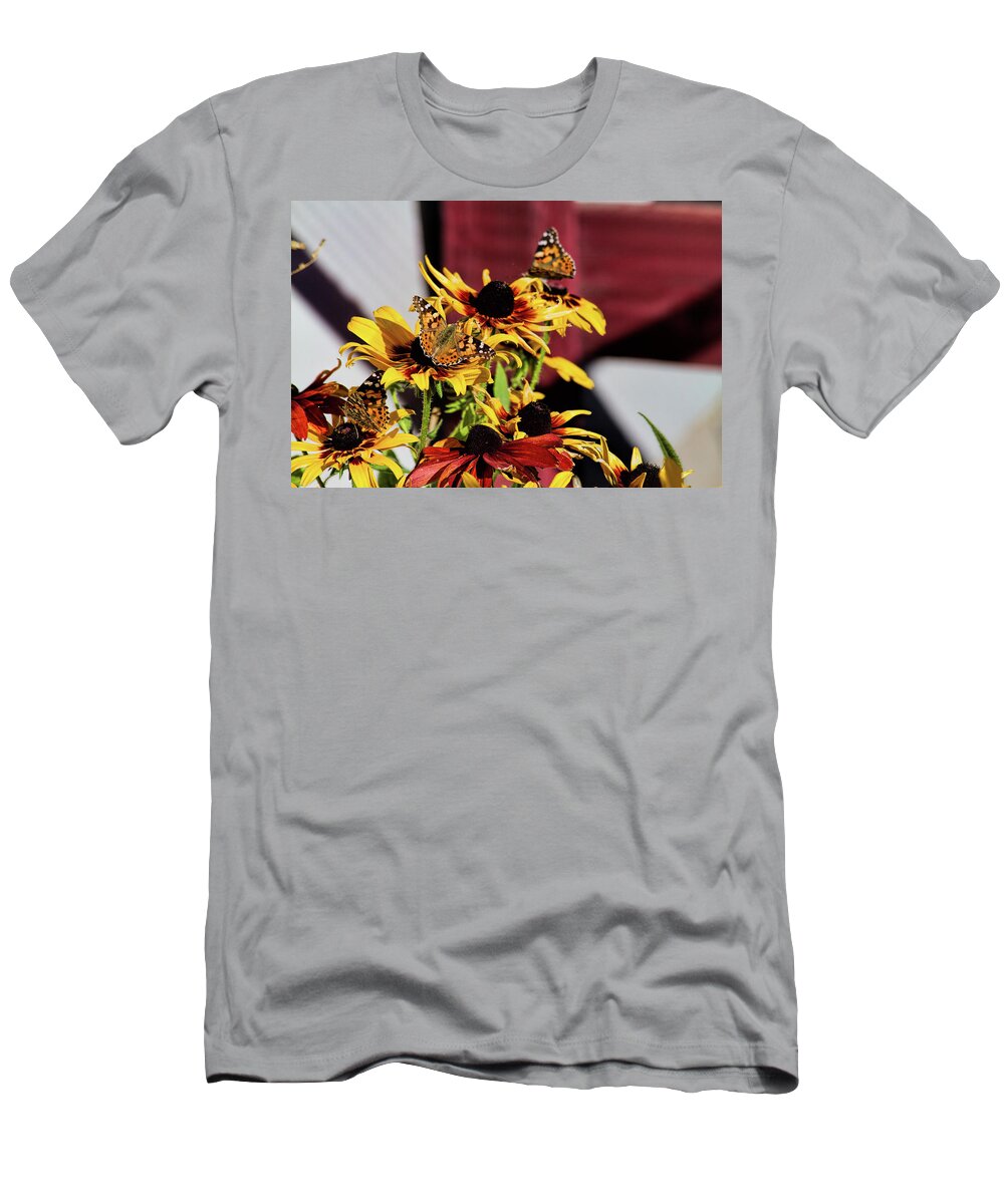 Butterfly T-Shirt featuring the photograph Three in a Row by Alana Thrower