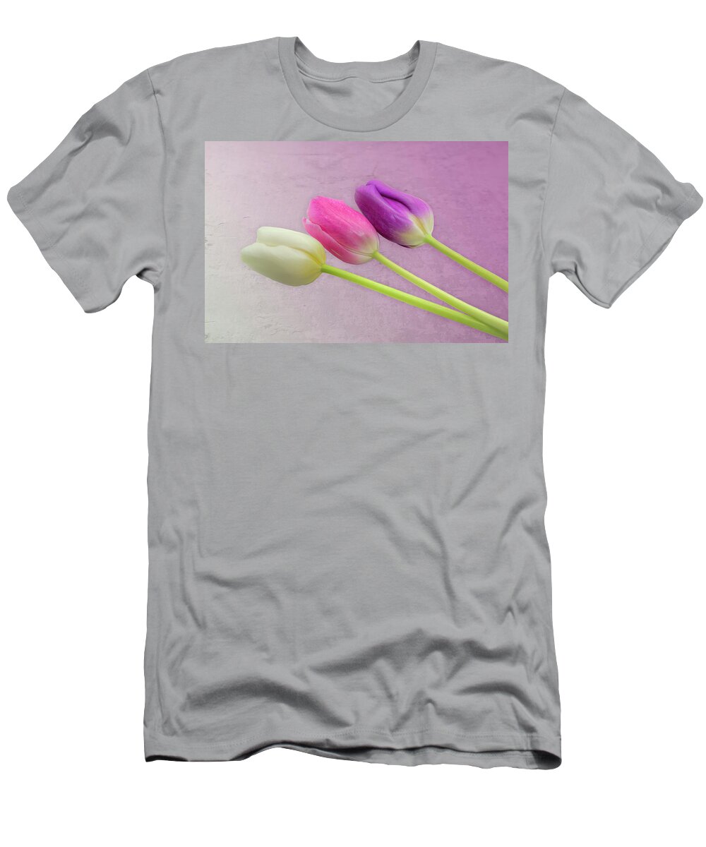 Tulip T-Shirt featuring the photograph Three Tulips 0947 by Kristina Rinell