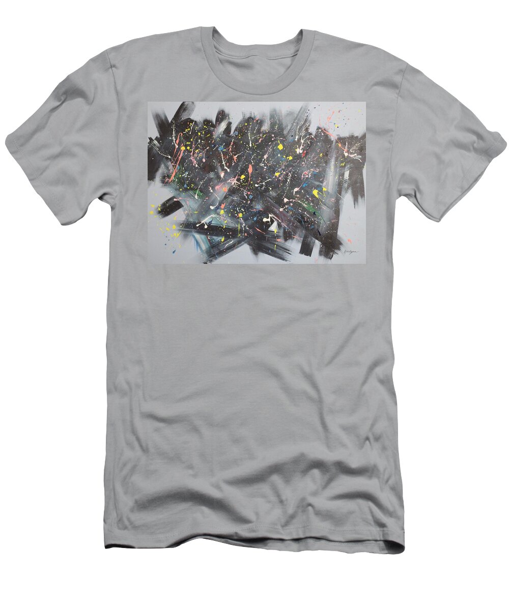 Abstract T-Shirt featuring the painting Throw by Berlynn