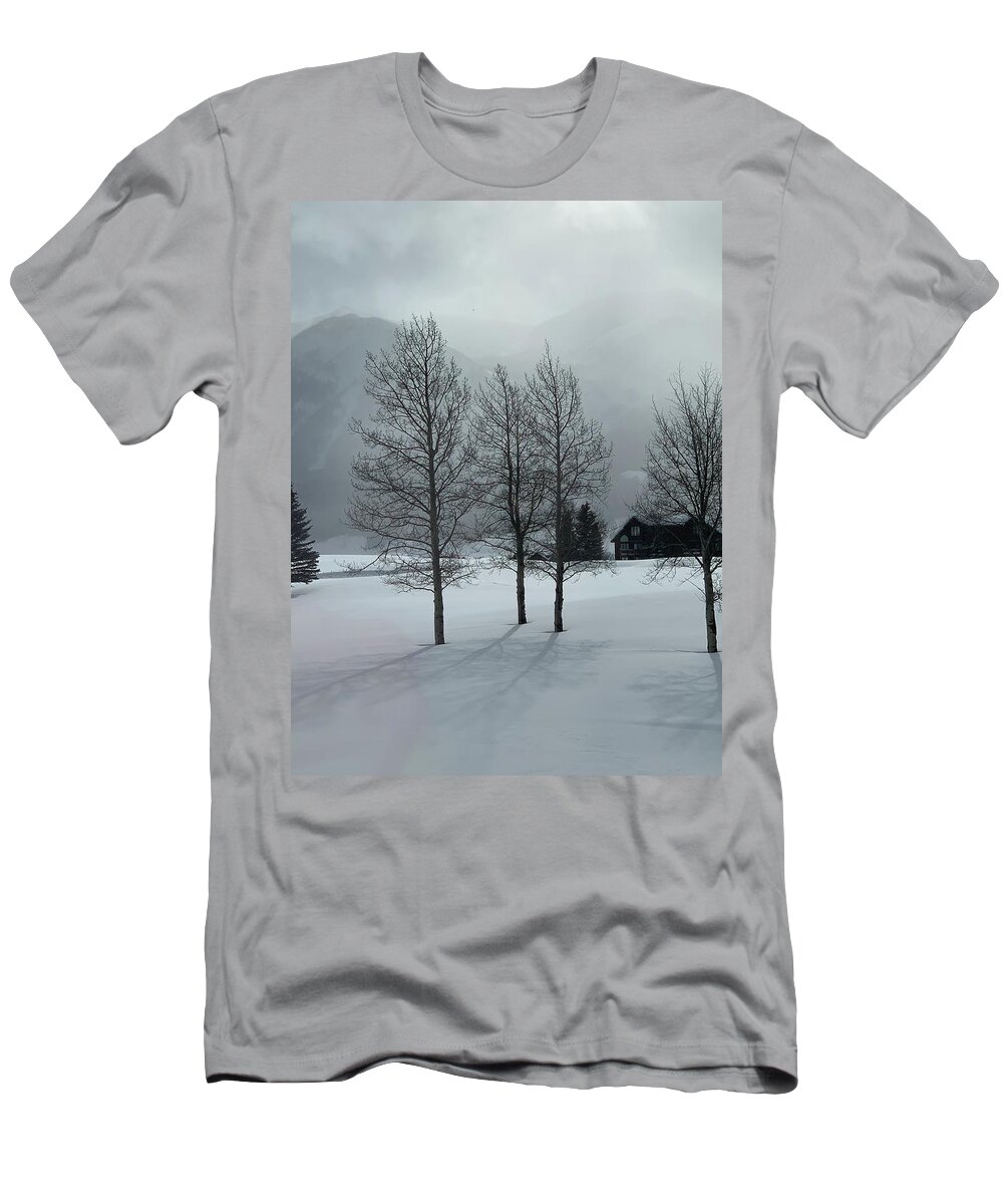 Trees T-Shirt featuring the photograph Trees in snow by Colette Lee