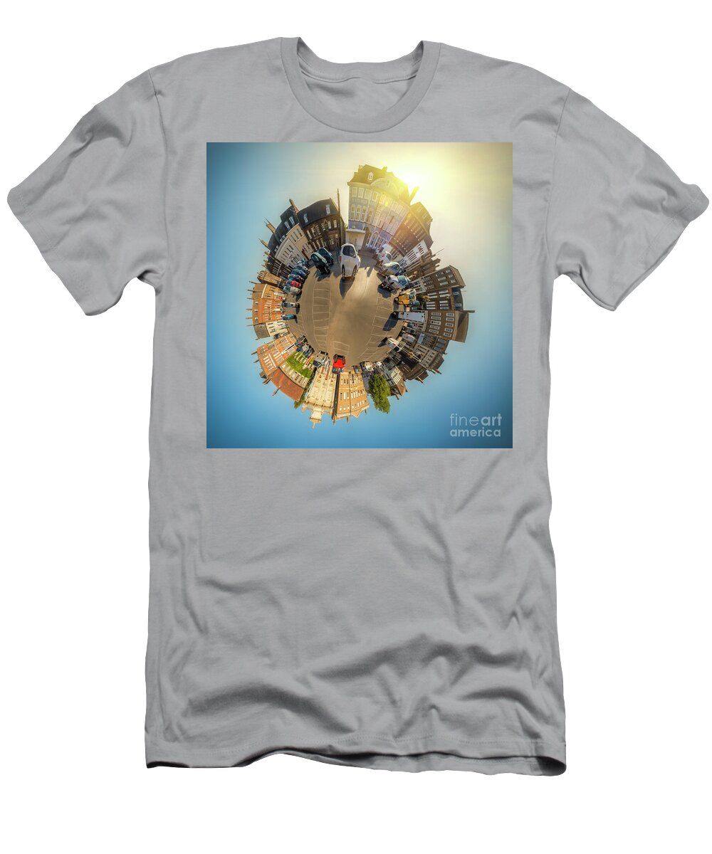 Norfolk T-Shirt featuring the photograph Tuesday Market Place mini planet by Simon Bratt