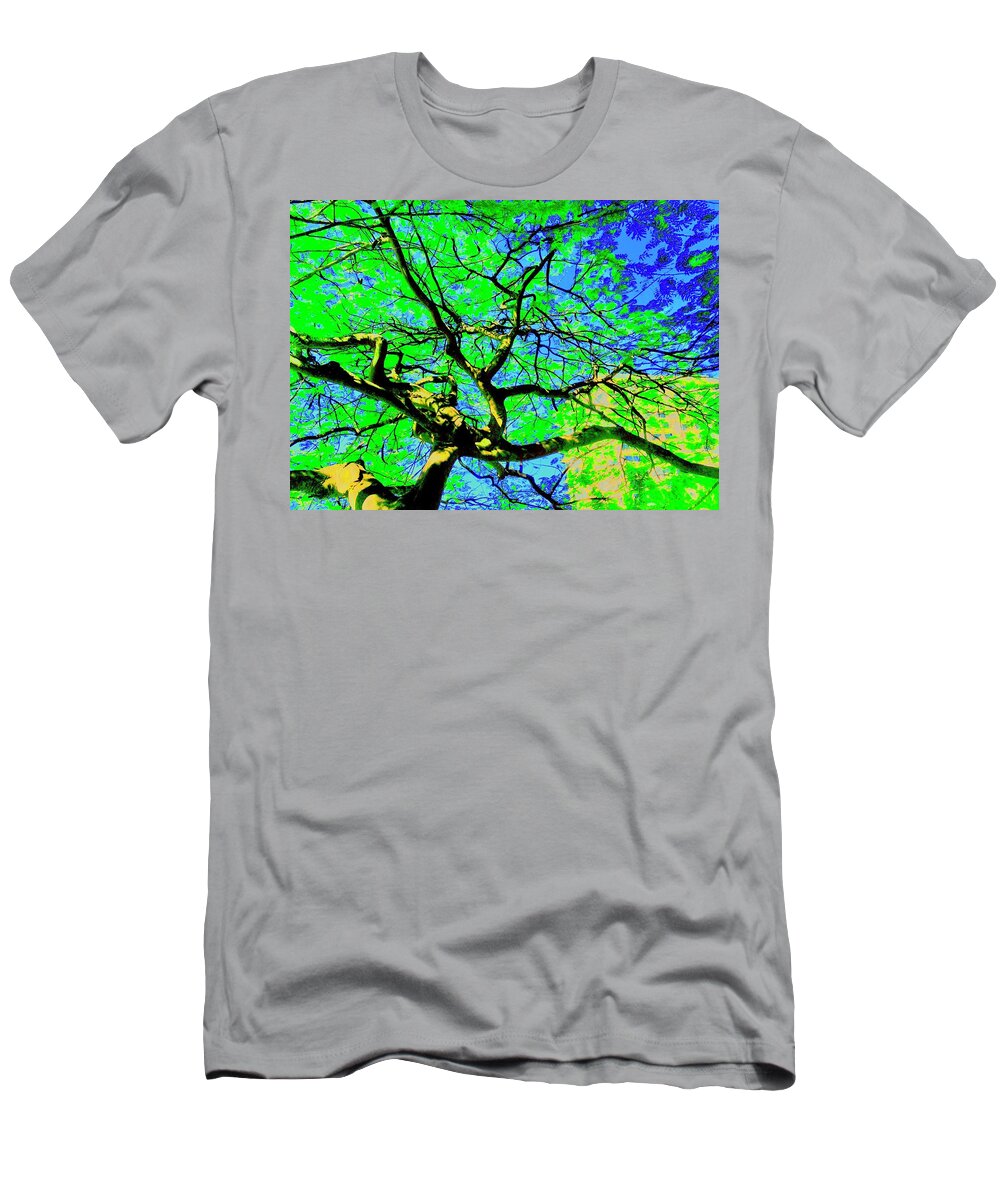 Tree T-Shirt featuring the photograph Up a Tree Three by Debra Grace Addison