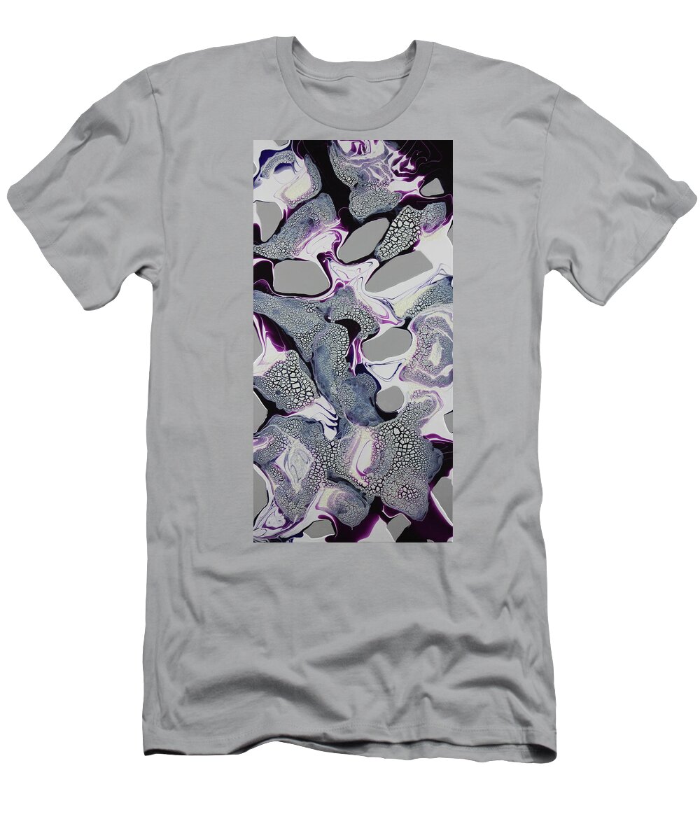 Abstract T-Shirt featuring the painting Violet Hour 6 by Madeleine Arnett