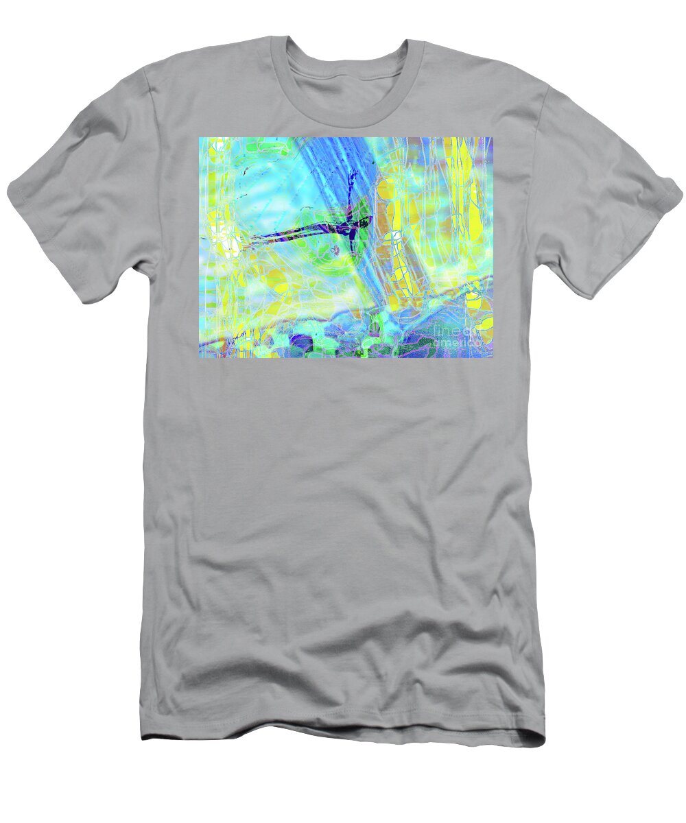 Sunrise T-Shirt featuring the digital art Visions at Sea by Alexandra Vusir