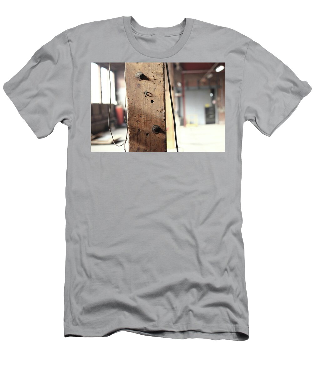 Urban T-Shirt featuring the photograph warehouse guts I by Kreddible Trout