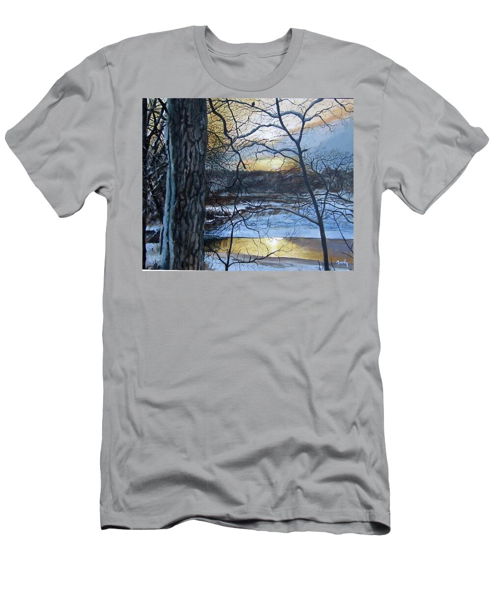  T-Shirt featuring the painting Watcher by William Brody