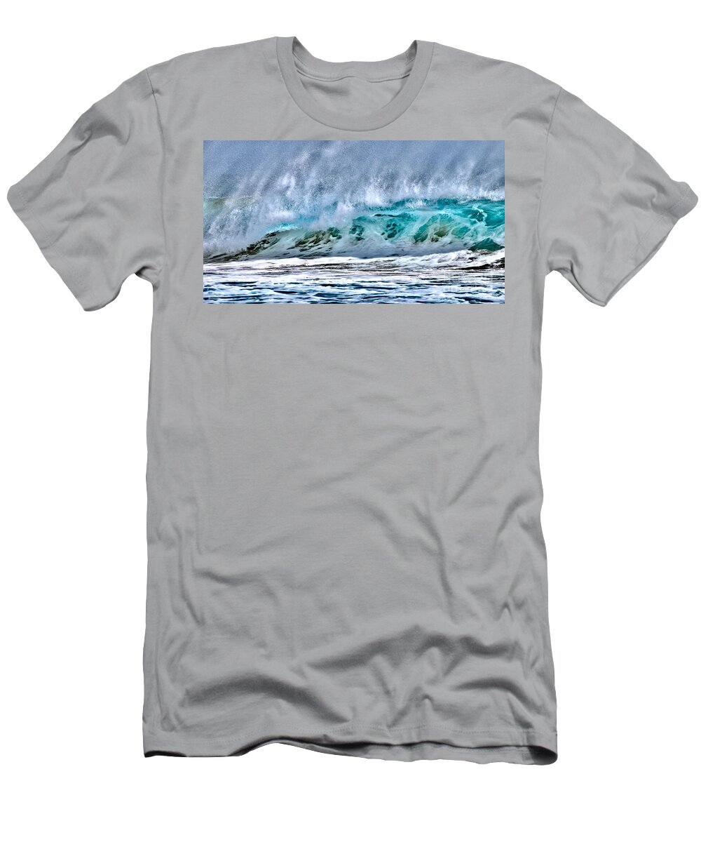 Kauai T-Shirt featuring the photograph Wave Exuberance by Debra Banks