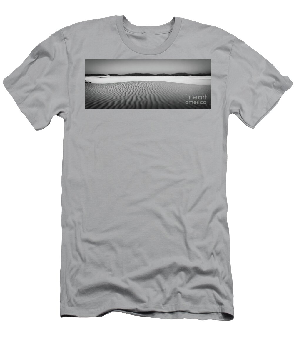 White Sands National Monument T-Shirt featuring the photograph White Sands In Black And White by Doug Sturgess