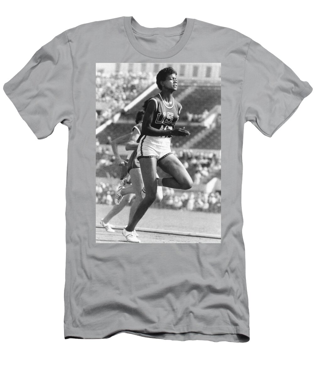 1940 T-Shirt featuring the photograph Wilma Rudolph, American Athlete by Science Source