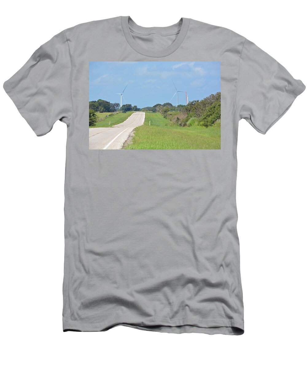 Windmill T-Shirt featuring the photograph Wind Turbines by Jimmie Bartlett