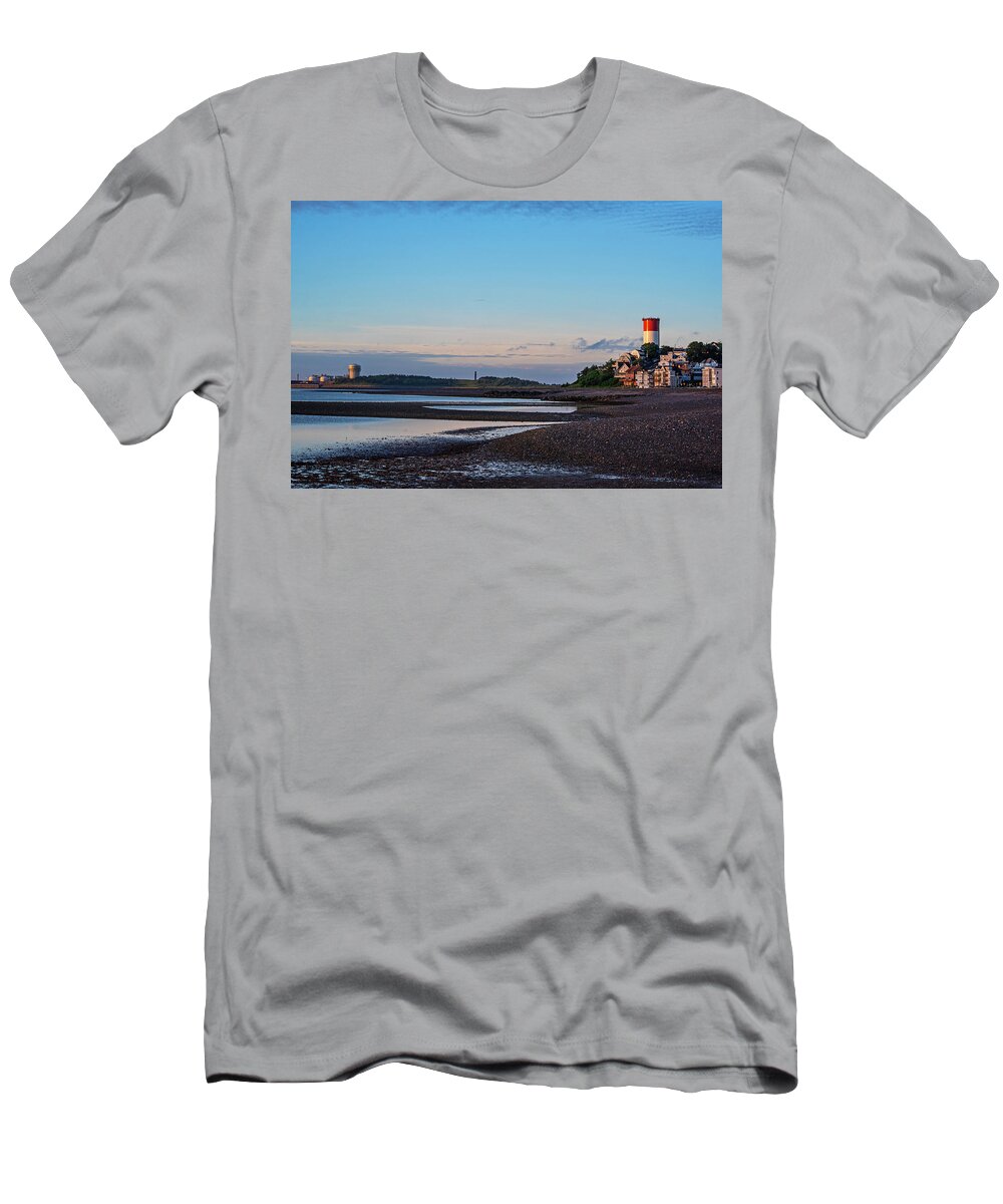 Winthrop T-Shirt featuring the photograph Winthrop MA Beach Reservation Winthrop Water Tower Winthrop MA Sunrise by Toby McGuire
