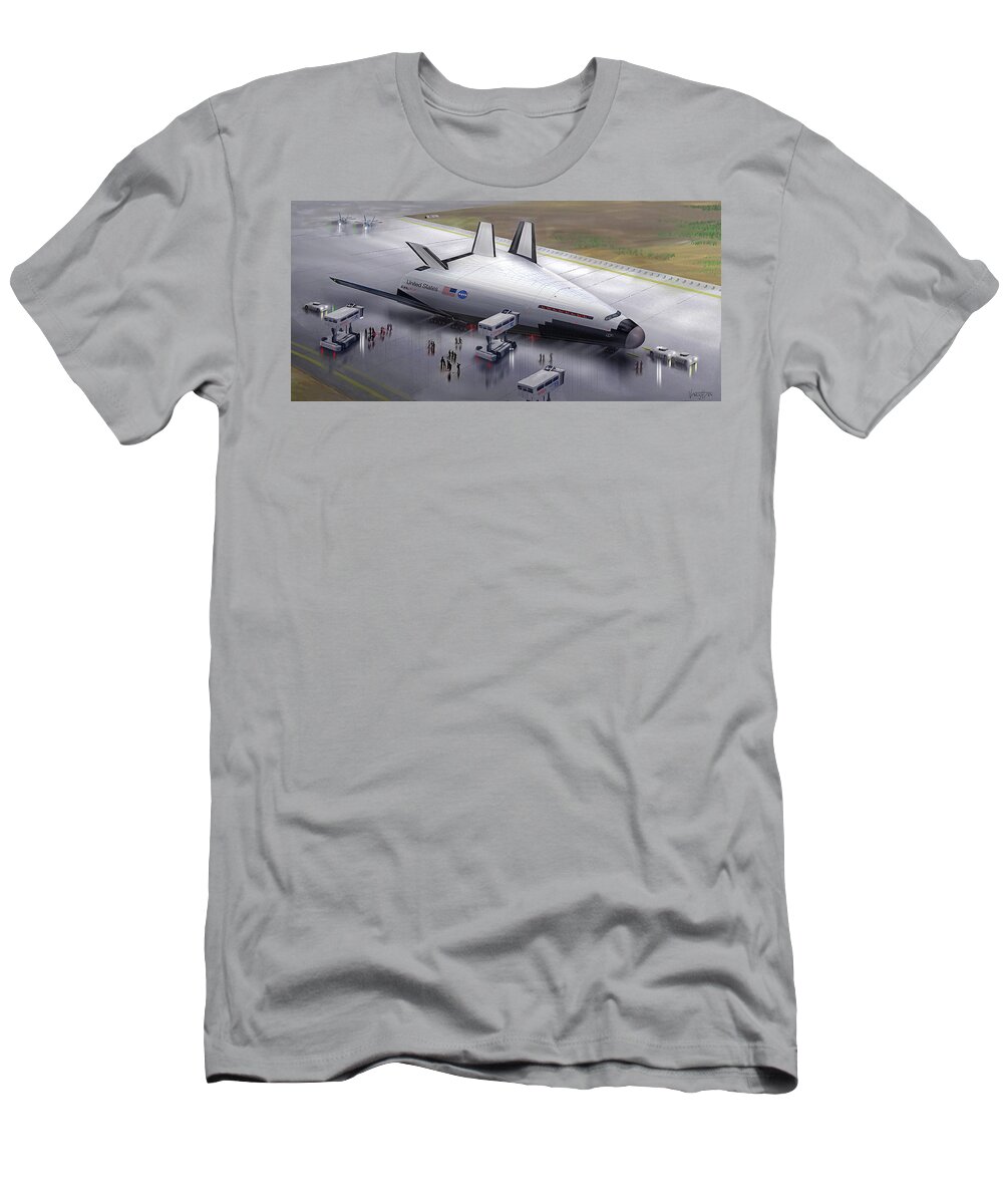 X-33 Phase V - Shuttle T-Shirt featuring the digital art X-33 Phase V - shuttle by James Vaughan