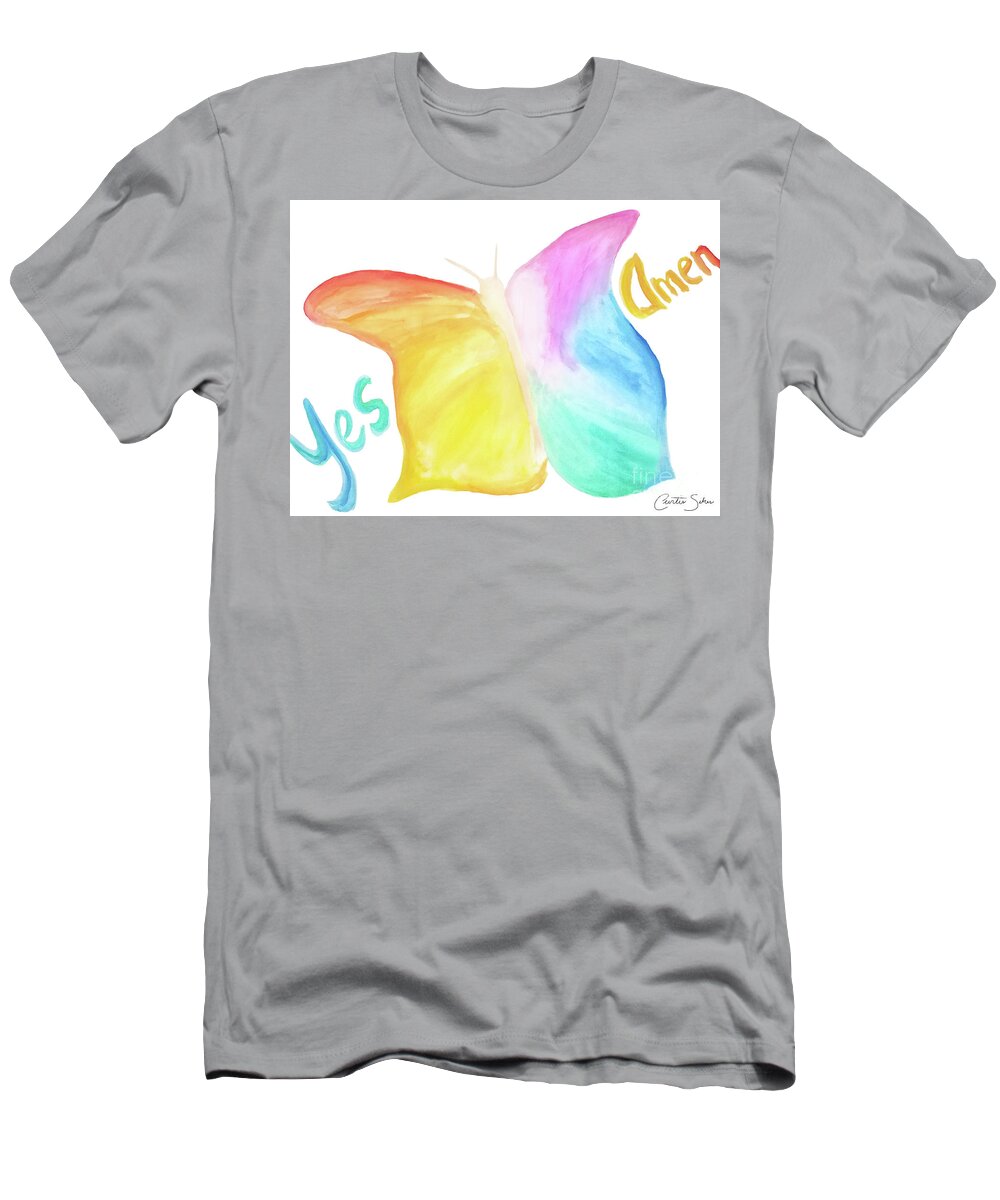 Yes And Amen T-Shirt featuring the digital art Yes And Amen by Curtis Sikes