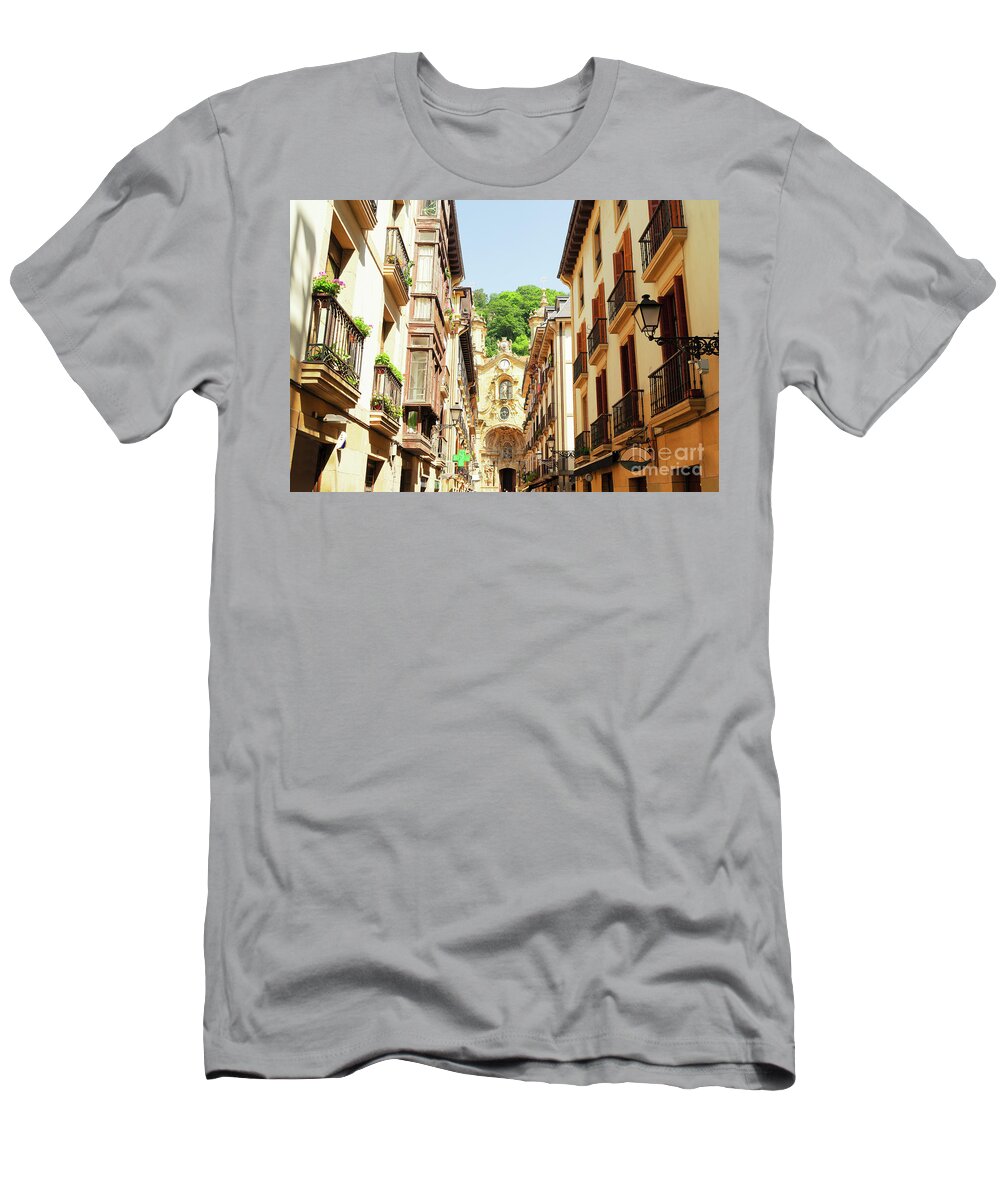 San T-Shirt featuring the photograph Street of San Sebastian by Anastasy Yarmolovich