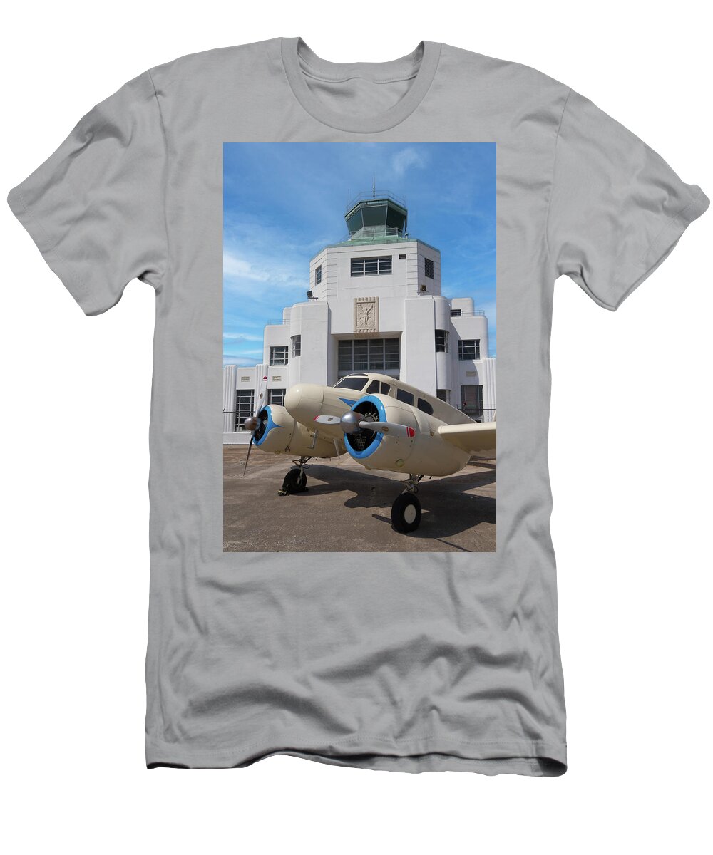1940 Air Terminal Museum T-Shirt featuring the photograph 1943 Cessna Bobcat by Tim Stanley