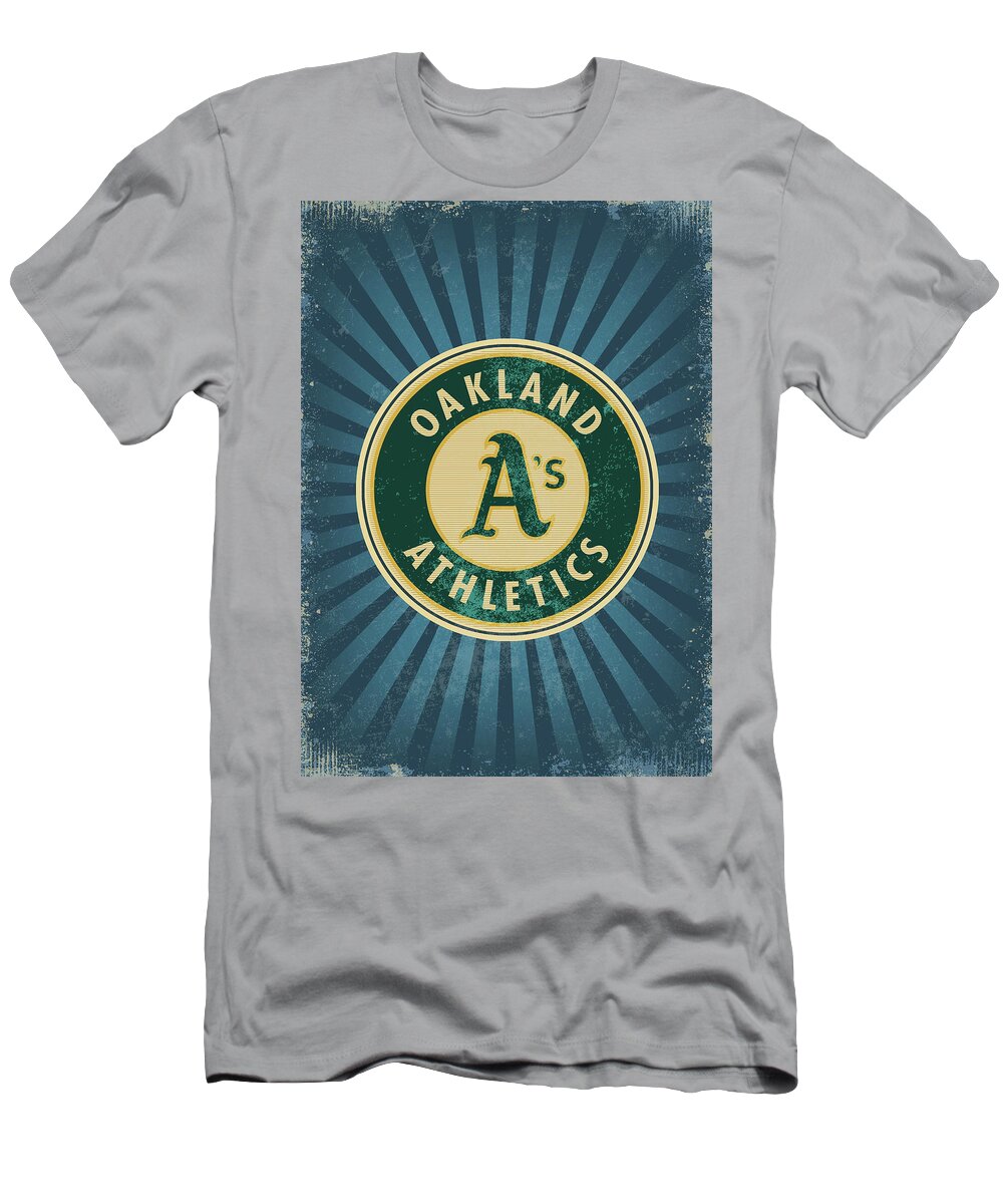 Baseball Vintage Oakland A's T-Shirt by Leith Huber - Pixels