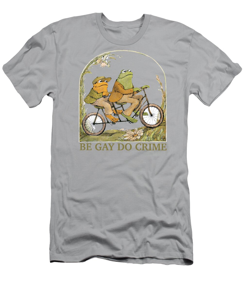 Bunny T-Shirt featuring the drawing Be Gay Do Crime Frog and Toad #1 by Raditya Pranowo