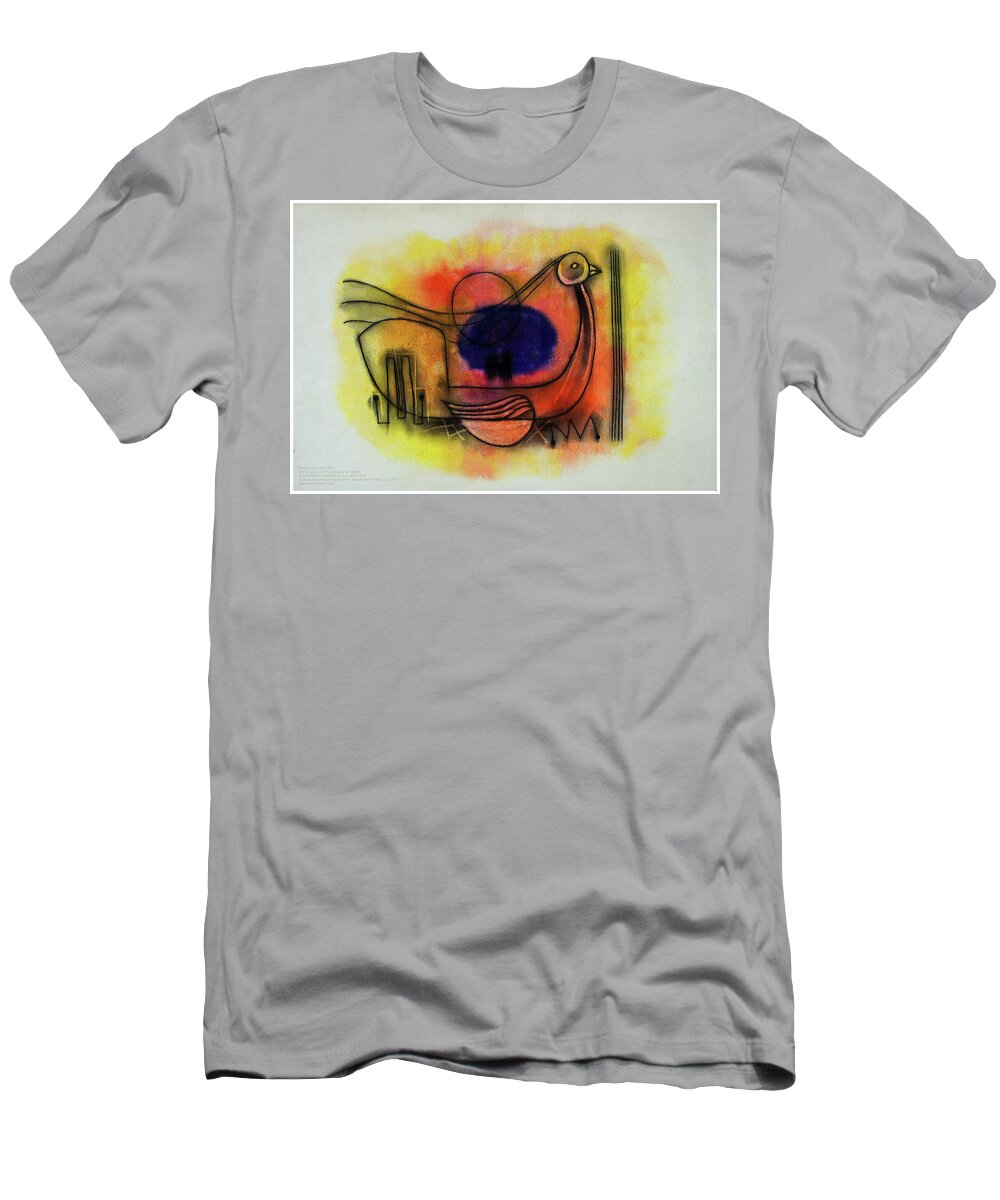Abstract T-Shirt featuring the painting Bird Of Spirit by Winston Saoli 1950-1995