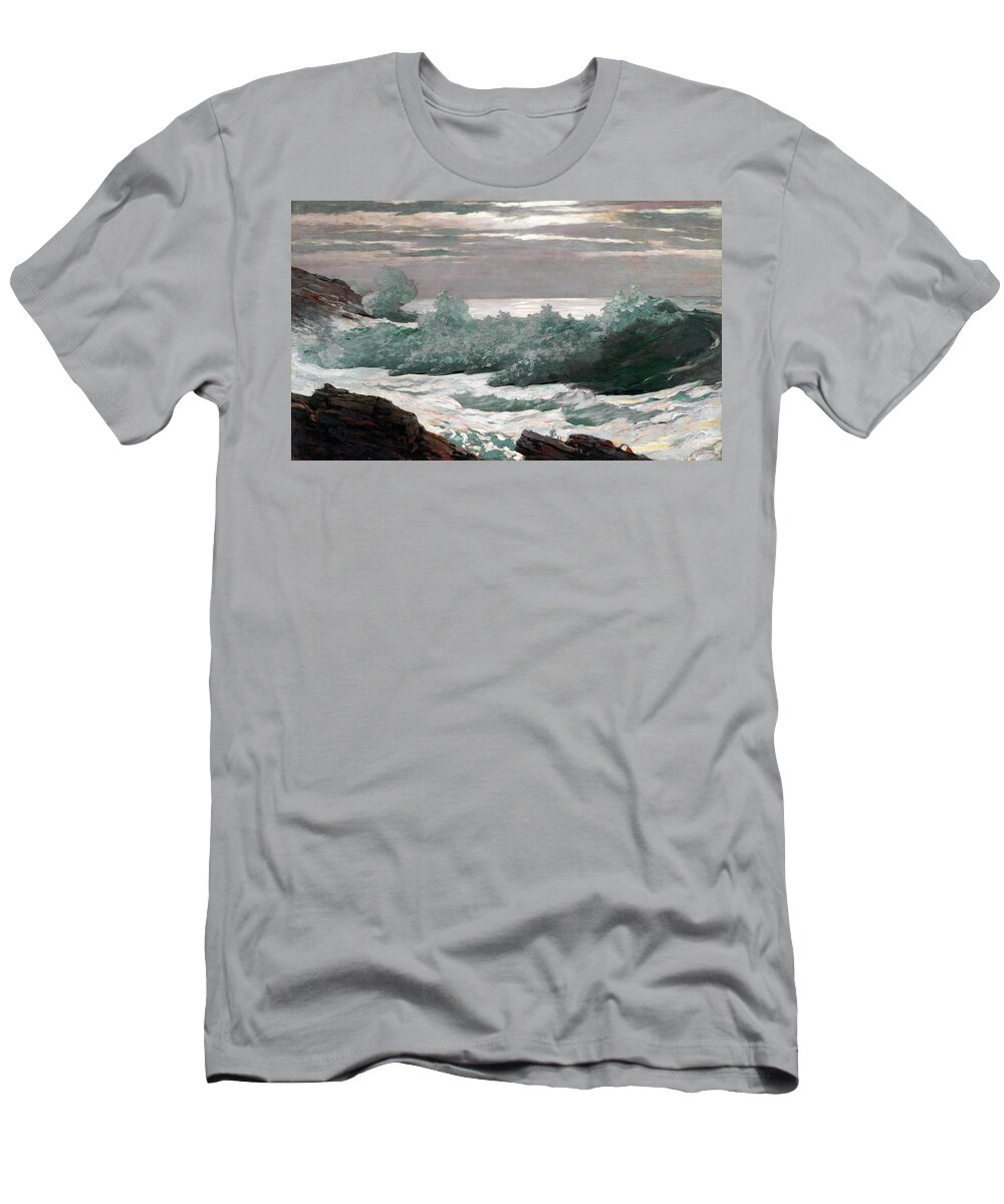Winslow Homer T-Shirt featuring the painting Early Morning After a Storm at Sea by Winslow Homer