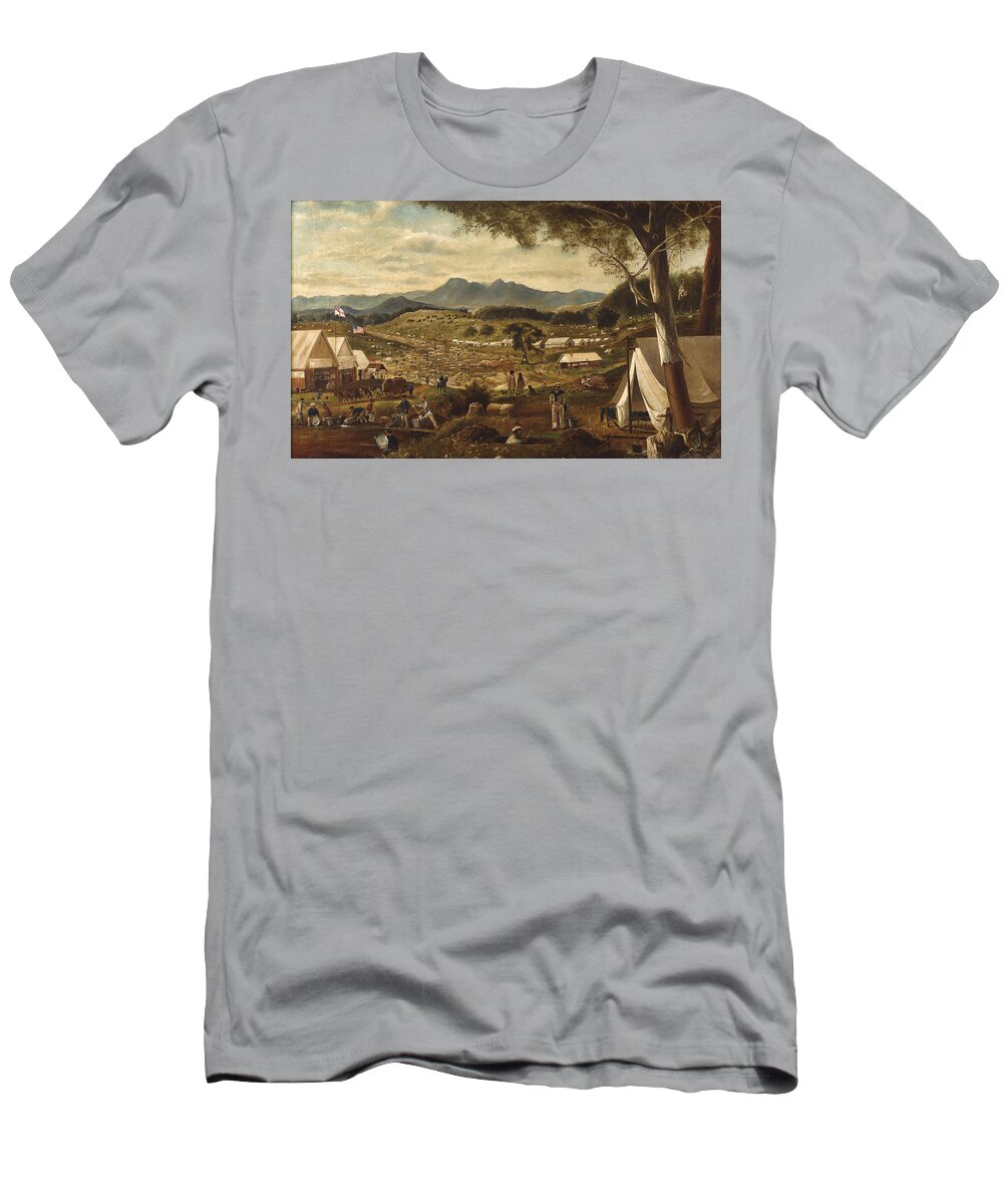 Edward Roper T-Shirt featuring the painting Gold Diggings Ararat #1 by Edward Roper