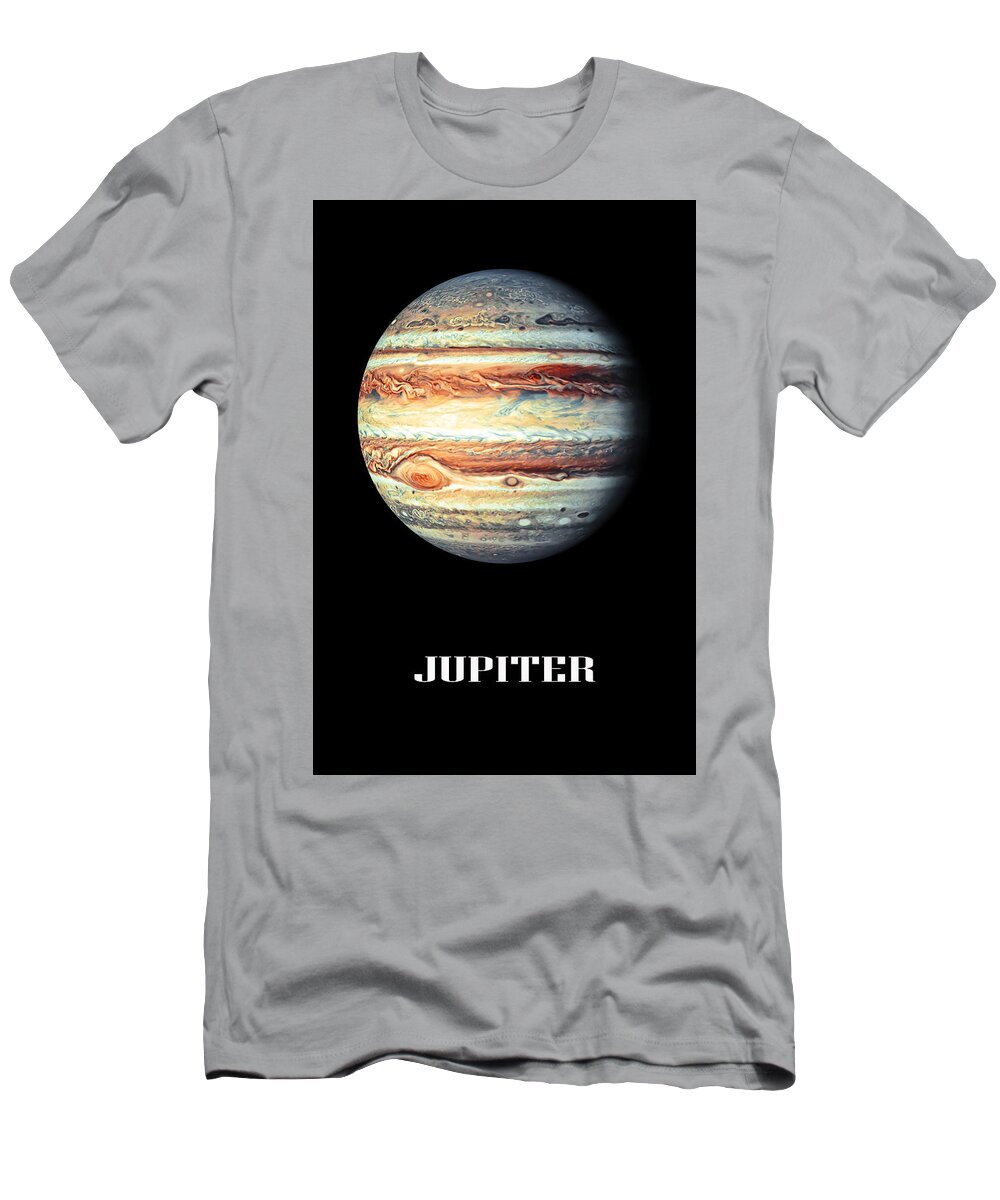 Alien T-Shirt featuring the digital art Jupiter Planet #3 by Manjik Pictures