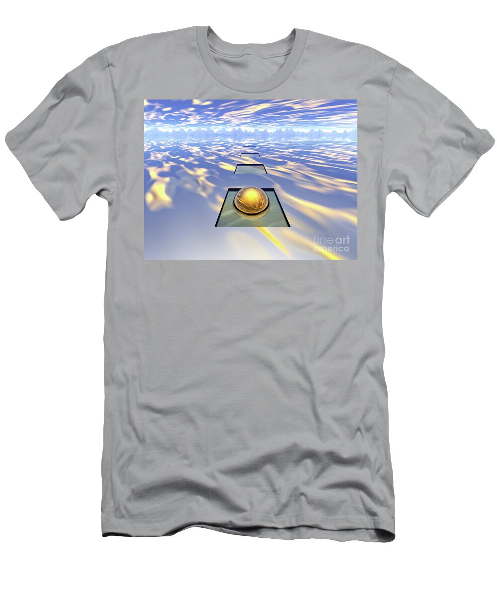 Ice T-Shirt featuring the digital art Land of Ice by Phil Perkins