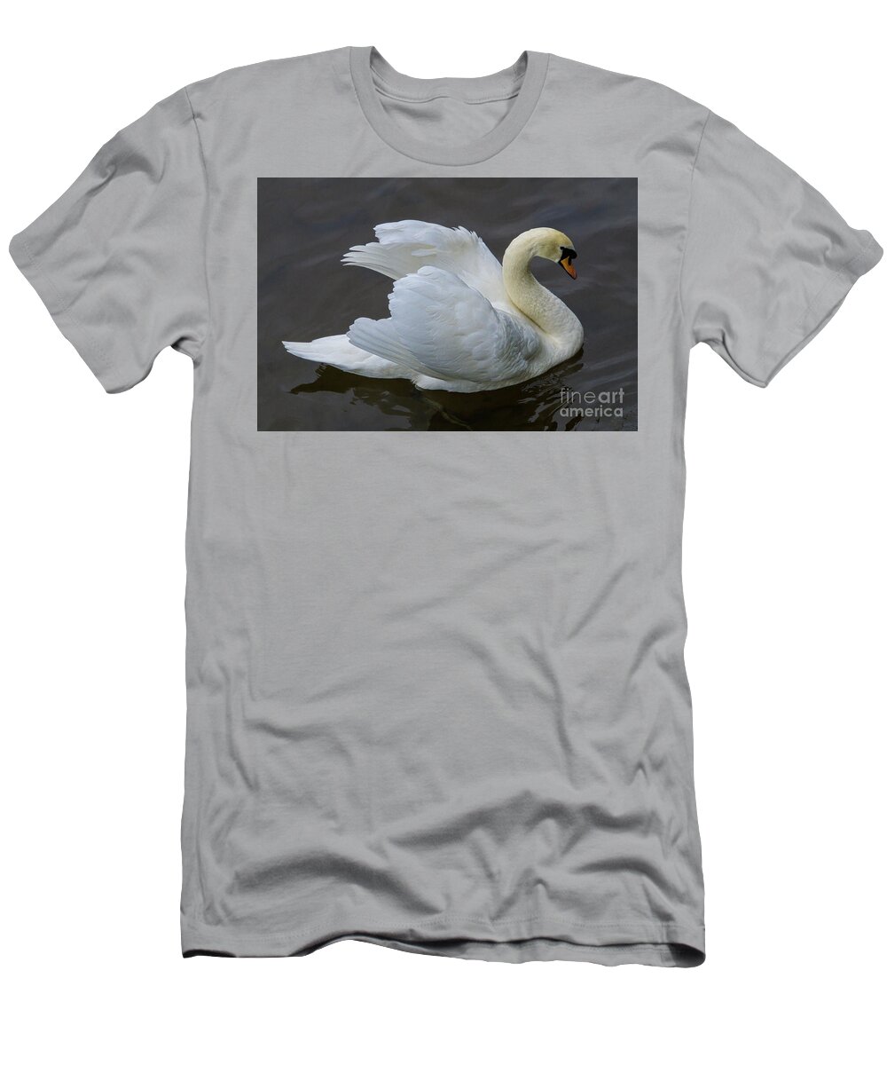 Mute Swan T-Shirt featuring the photograph Mute Swan in Galway Bay, Ireland #3 #1 by Nancy Gleason