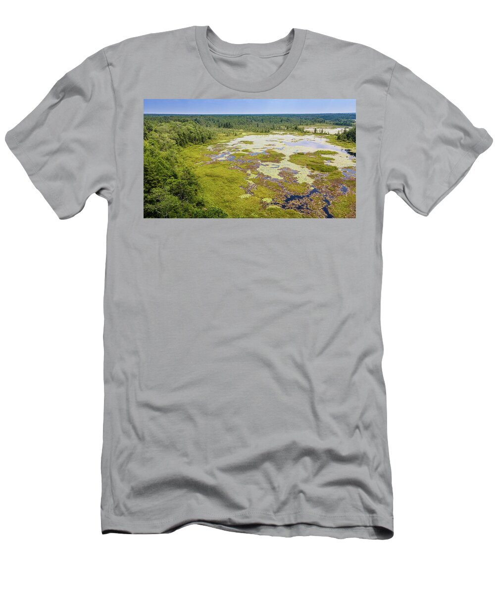  T-Shirt featuring the photograph Pine Barrens Landscape by Louis Dallara