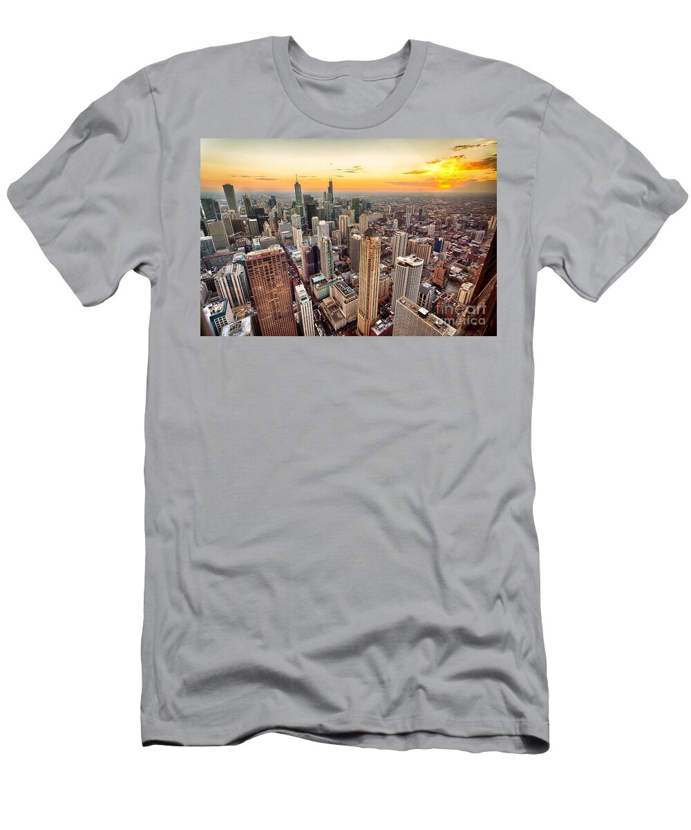 Retro T-Shirt featuring the photograph Retro Chicago Poster by Action