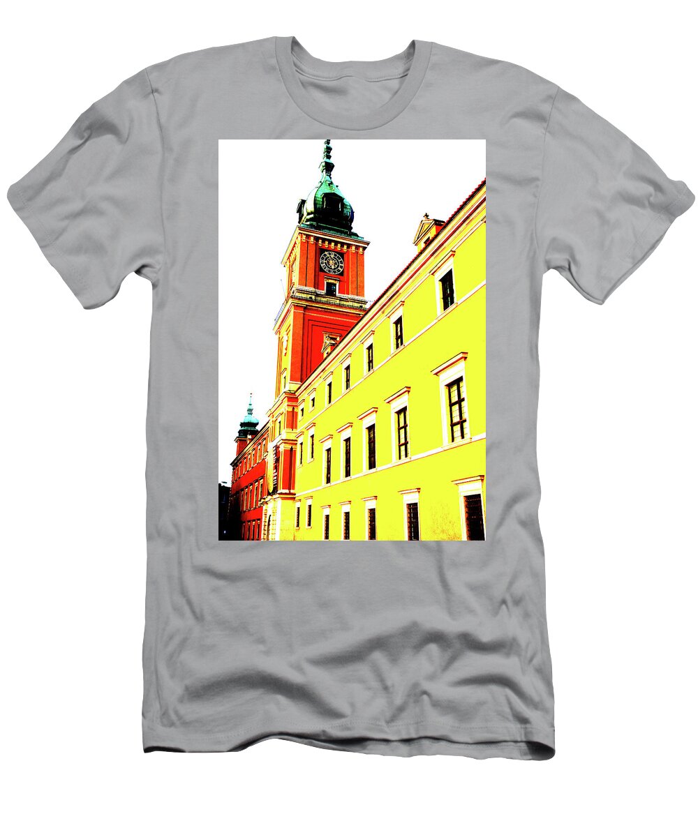 Royal T-Shirt featuring the photograph Royal Castle And Lantern In Warsaw, Poland #1 by John Siest