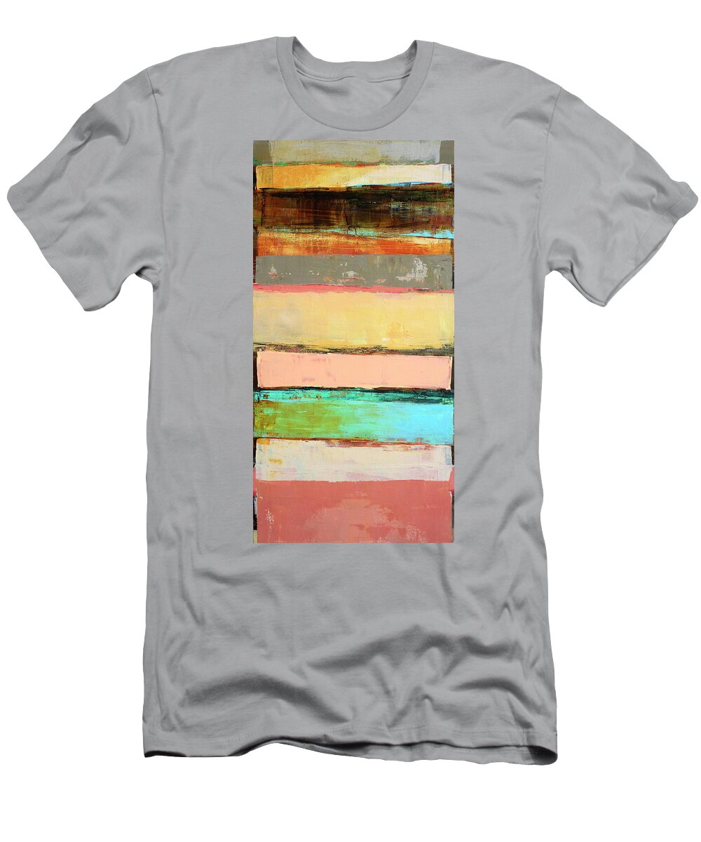 Abstract Art T-Shirt featuring the painting Stacked Stripes #15 #1 by Jane Davies