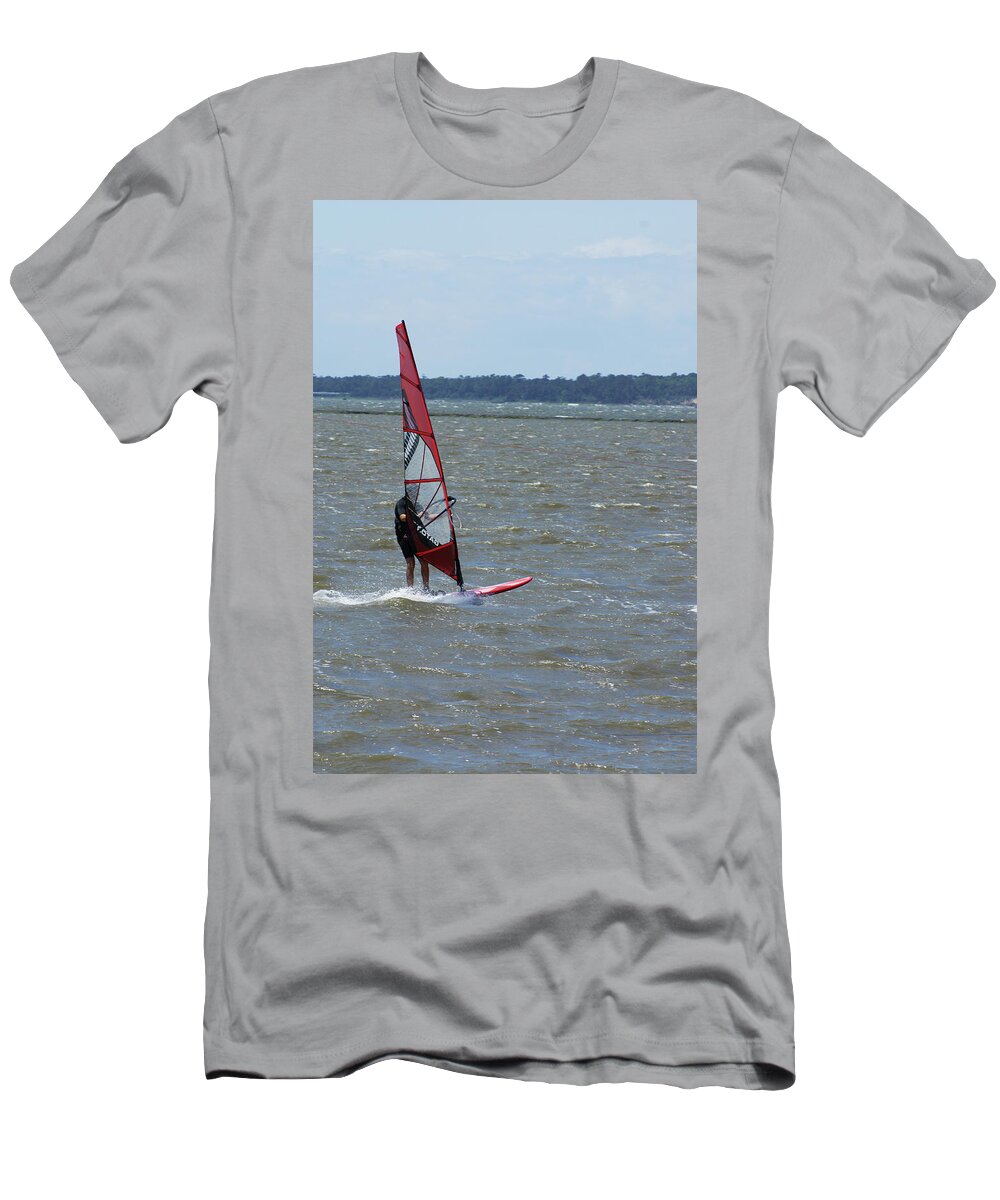  T-Shirt featuring the photograph Windsurfing #1 by Heather E Harman