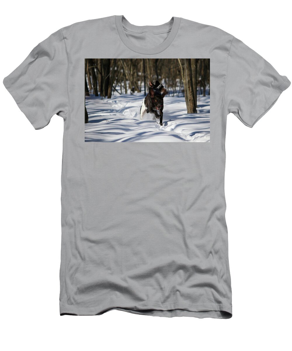 Gsp T-Shirt featuring the photograph Winter Fun #1 by Brook Burling