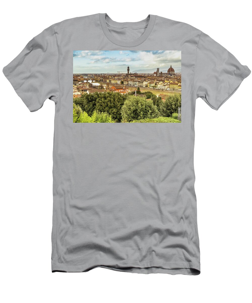 Arno T-Shirt featuring the photograph panorama of Firenze #10 by Vivida Photo PC