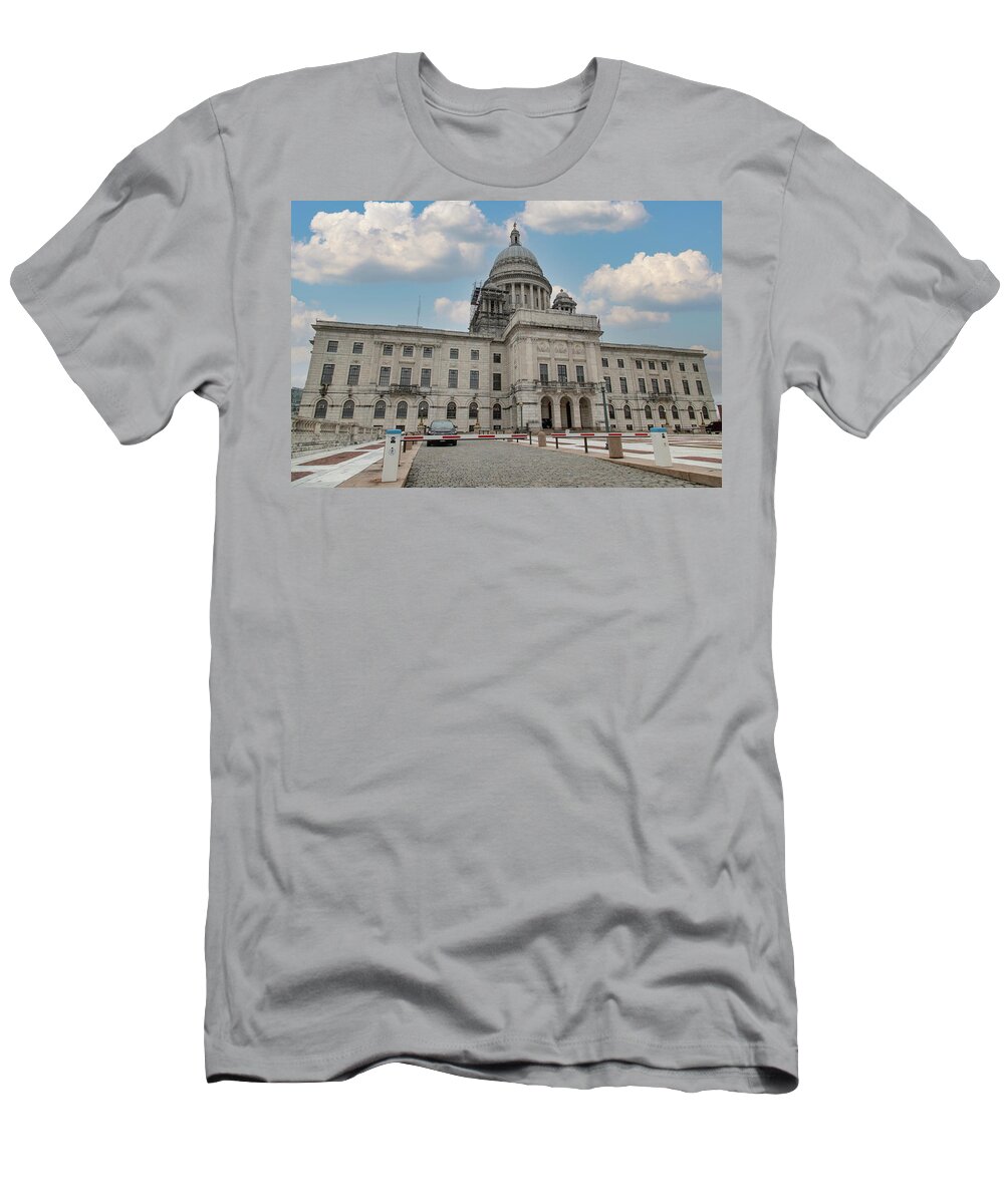 Democrats T-Shirt featuring the photograph Rhode Island state capitol building by Eldon McGraw