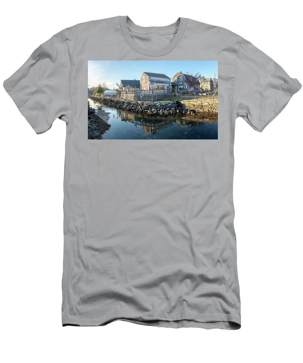 Wickford T-Shirt featuring the photograph Wickford Rhode Island Small Town And Waterfront #12 by Alex Grichenko