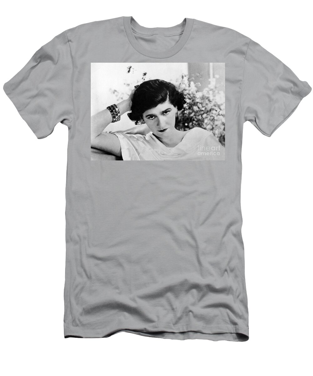 1920 Portrait of Coco Chanel T-Shirt by Diane Hocker - Fine Art