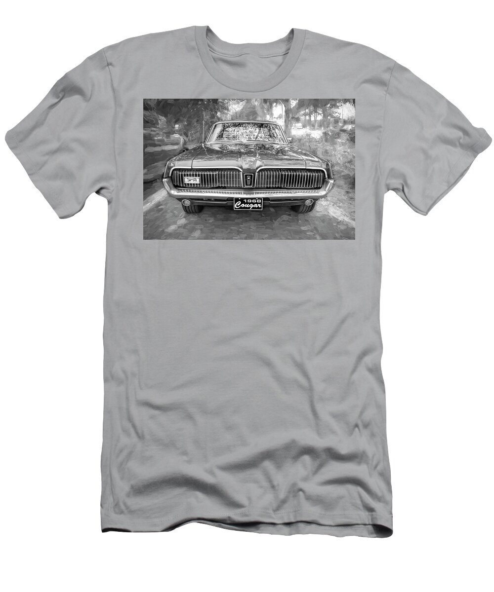 1968 Green Mercury Cougar T-Shirt featuring the photograph 1968 Mercury Cougar X101 by Rich Franco