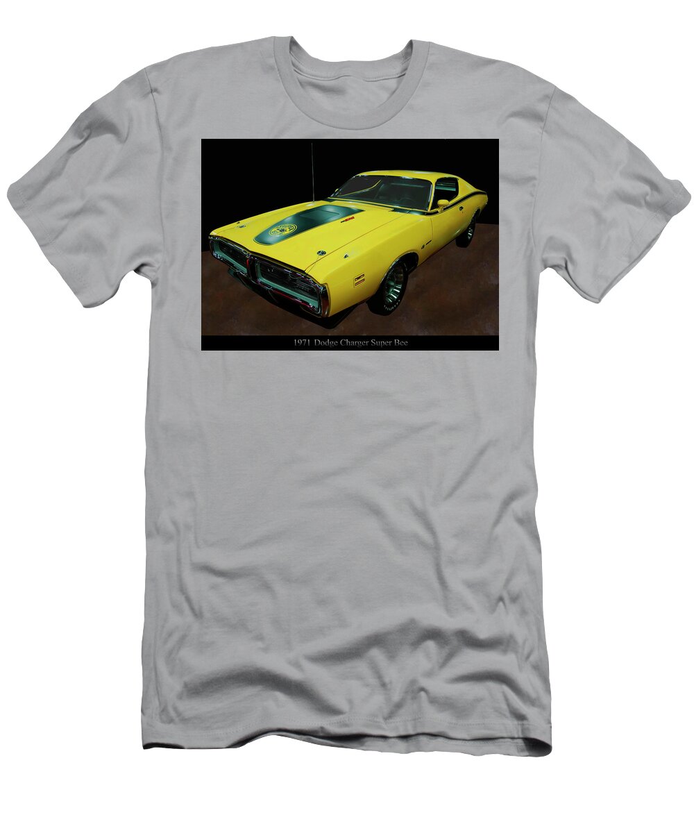 Vintage Dodge T-Shirt featuring the photograph 1971 Dodge Charger Superbee 1 by Flees Photos