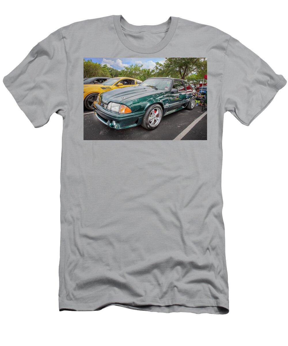 1992 Ford Cobra Mustang Gt T-Shirt featuring the photograph 1992 Ford Cobra Mustang X105 by Rich Franco