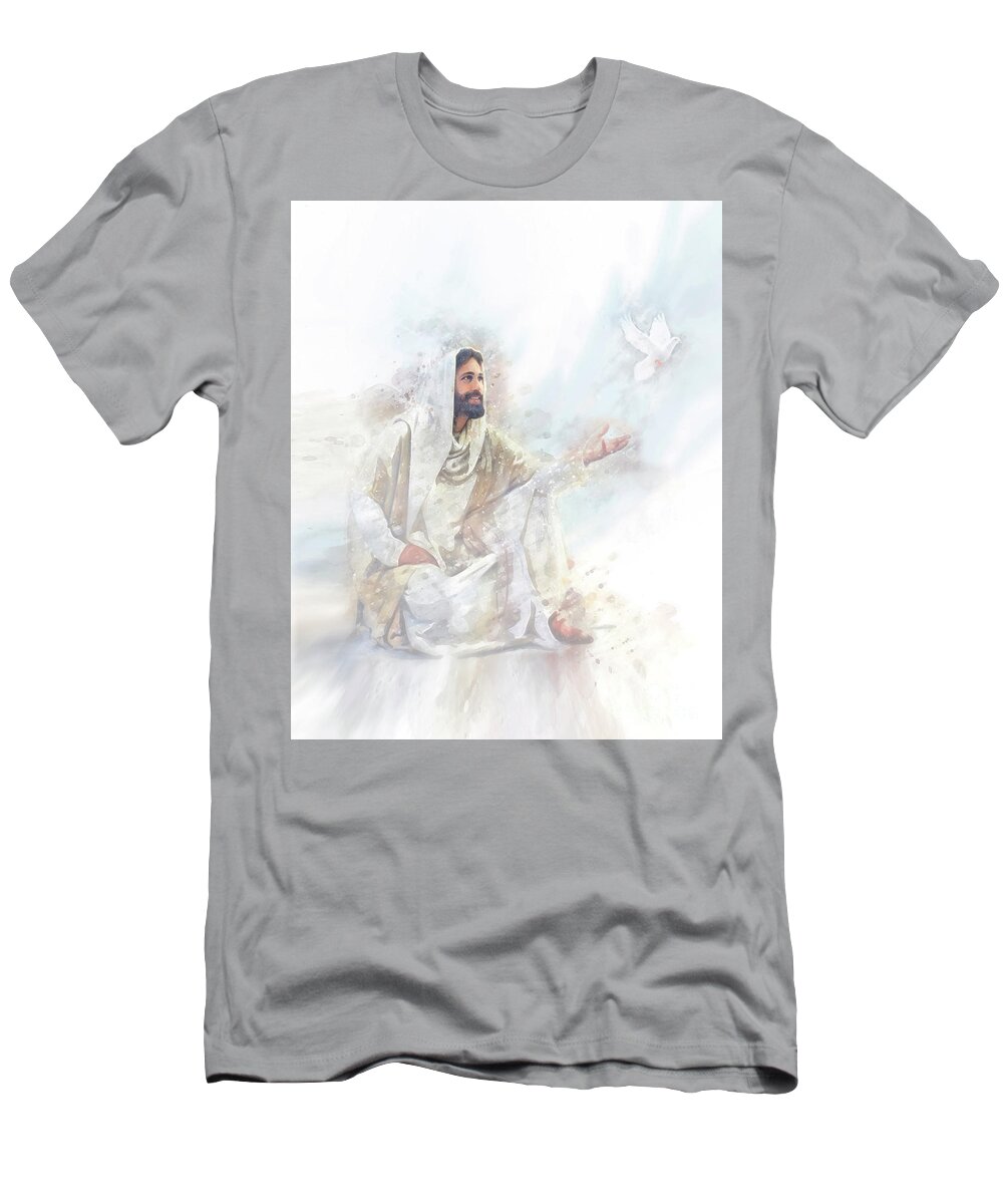 Jesus T-Shirt featuring the painting And the Truth Shall Make You Free #2 by Greg Olsen
