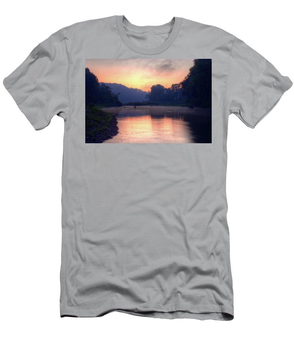 Sunrise T-Shirt featuring the photograph Bryant Creek by Robert Charity