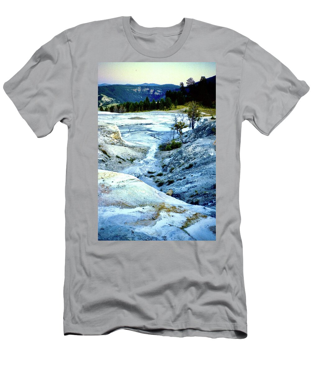  T-Shirt featuring the photograph Mammoth Terraces by Gordon James