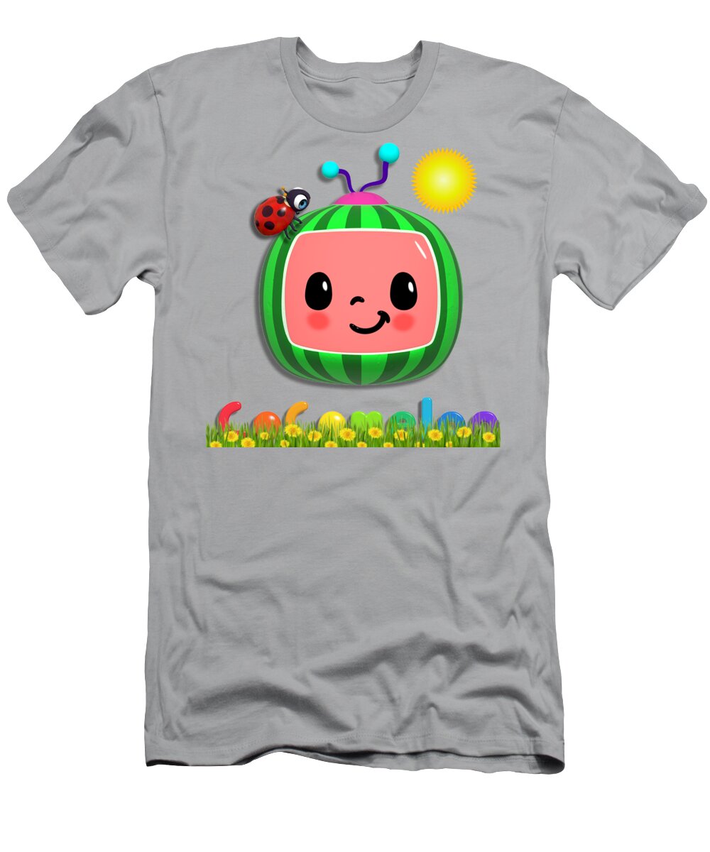 Cocomelon T-Shirt featuring the digital art Nursery rhymes kids songs Cocomelon #2 by Marina Citic
