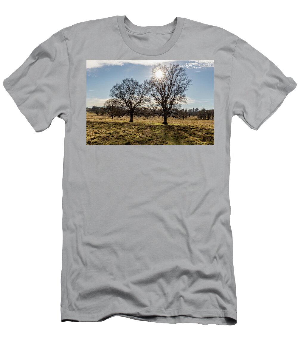 Landscape T-Shirt featuring the photograph Winter sun #2 by Shirley Mitchell