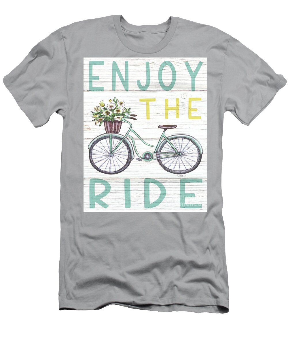 Enjoy The Ride T-Shirt featuring the painting Enjoy the Ride #2 by Elizabeth Robinette Tyndall