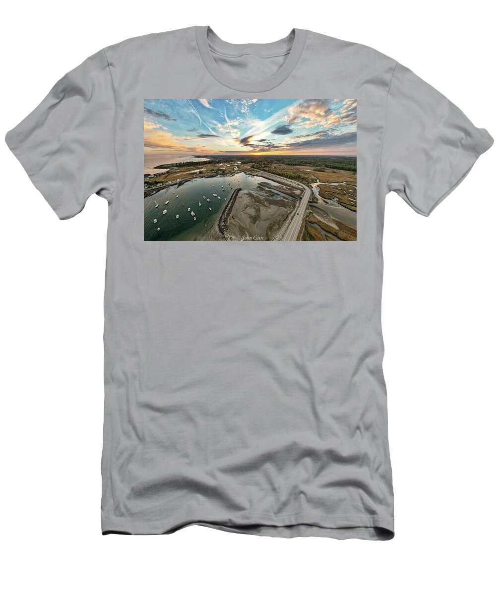  T-Shirt featuring the photograph Rye Harbor #3 by John Gisis
