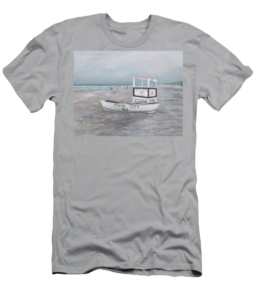 Painting T-Shirt featuring the painting 30th Street Ocean City by Paula Pagliughi